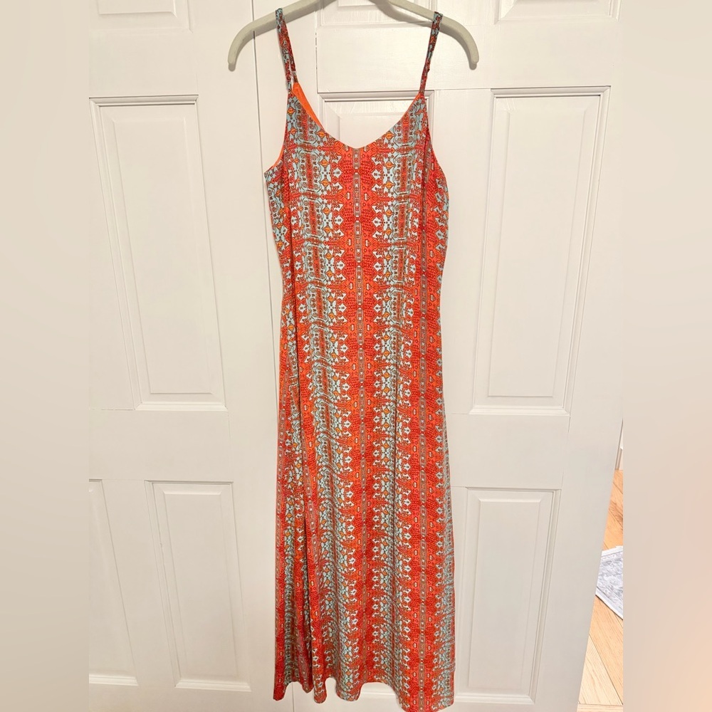 Catherine Malandrino Printed Maxi Dress‎ Medium Sleeveless Boho Resort Vacation